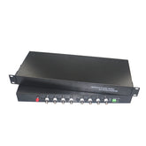 8 port 2MP Video over fiber Extender Uncompressed 1 U Rack mount, HD video fiber converters FC Singlemode up 20Km, support 1080p 960p HD TVI CVI AHD camera ,A set